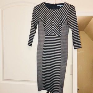 ANTONIO MELANI BLUE STRIPED DRESS